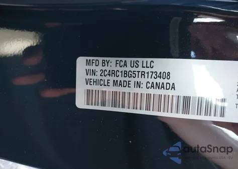 2026 Chrysler Pacifica Select z USA, uszkodzony, nr VIN 2C4RC1BG5TR173408